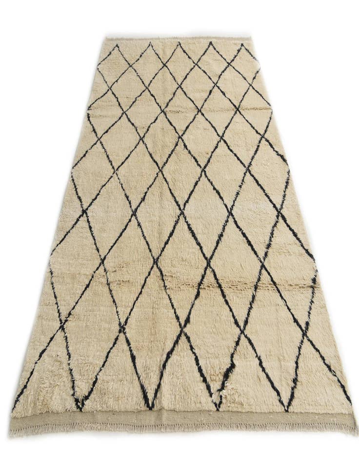 Detail image of 6' 1 x 9' 4  Hand Knotted Moroccan Wool Rug