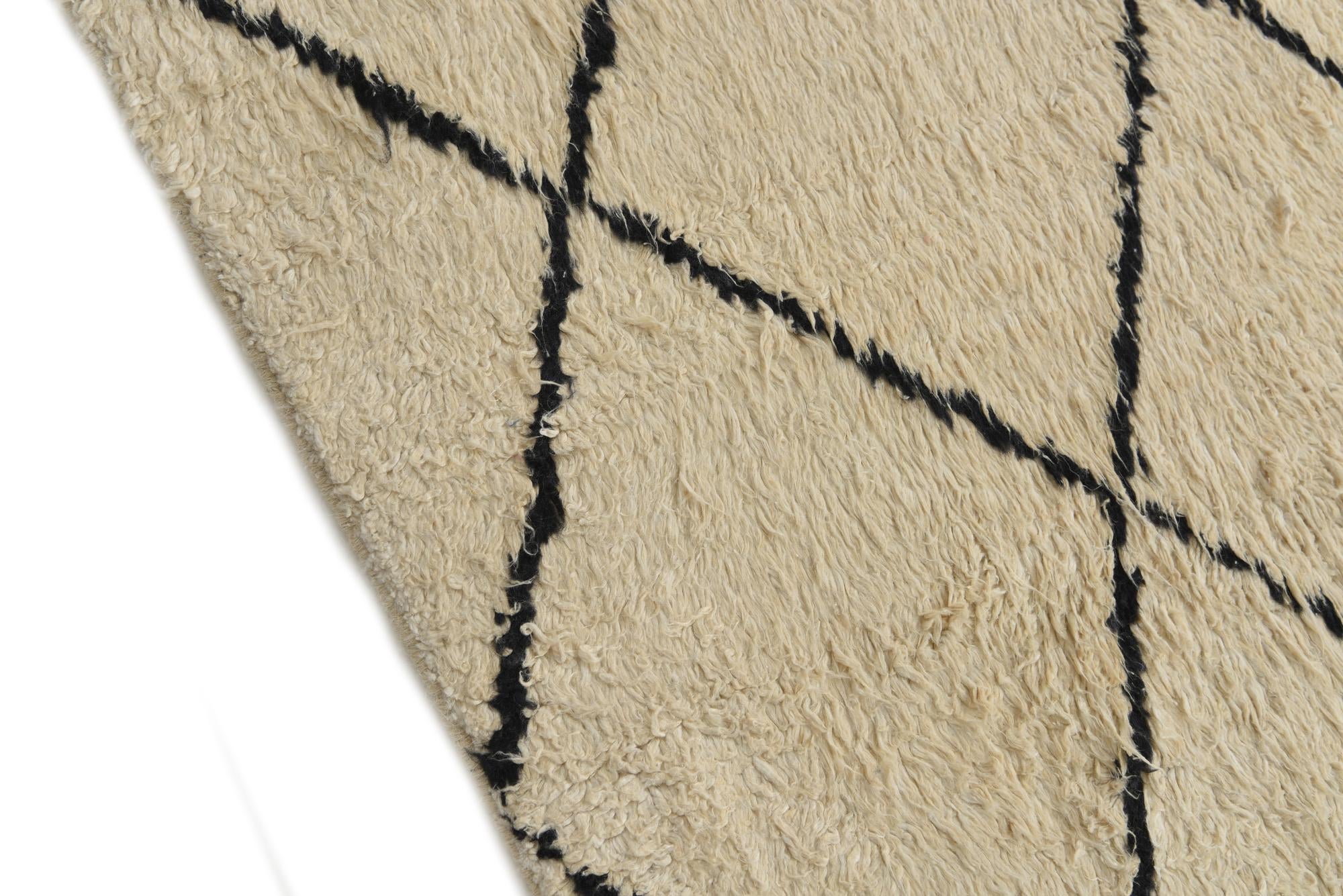 6' 1 x 9' 4 Hand Knotted Moroccan Wool Rug