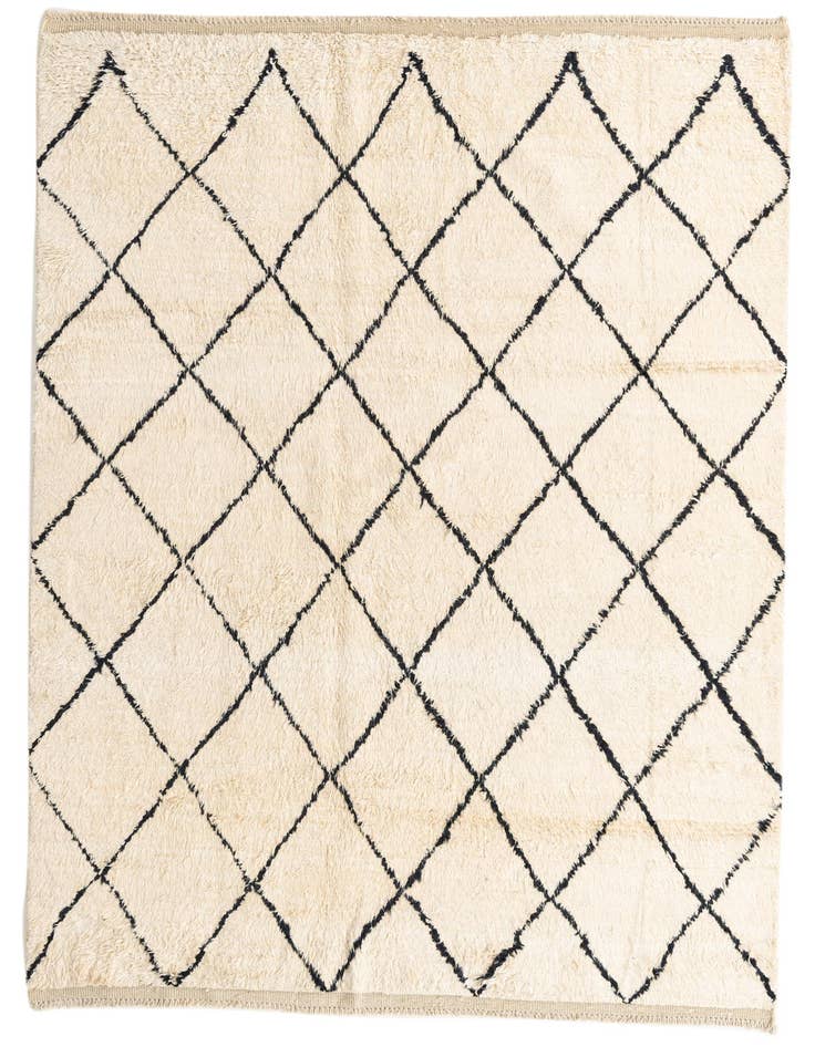 Detail image of 6' 1 x 9' 4 Hand Knotted Moroccan Wool Rug