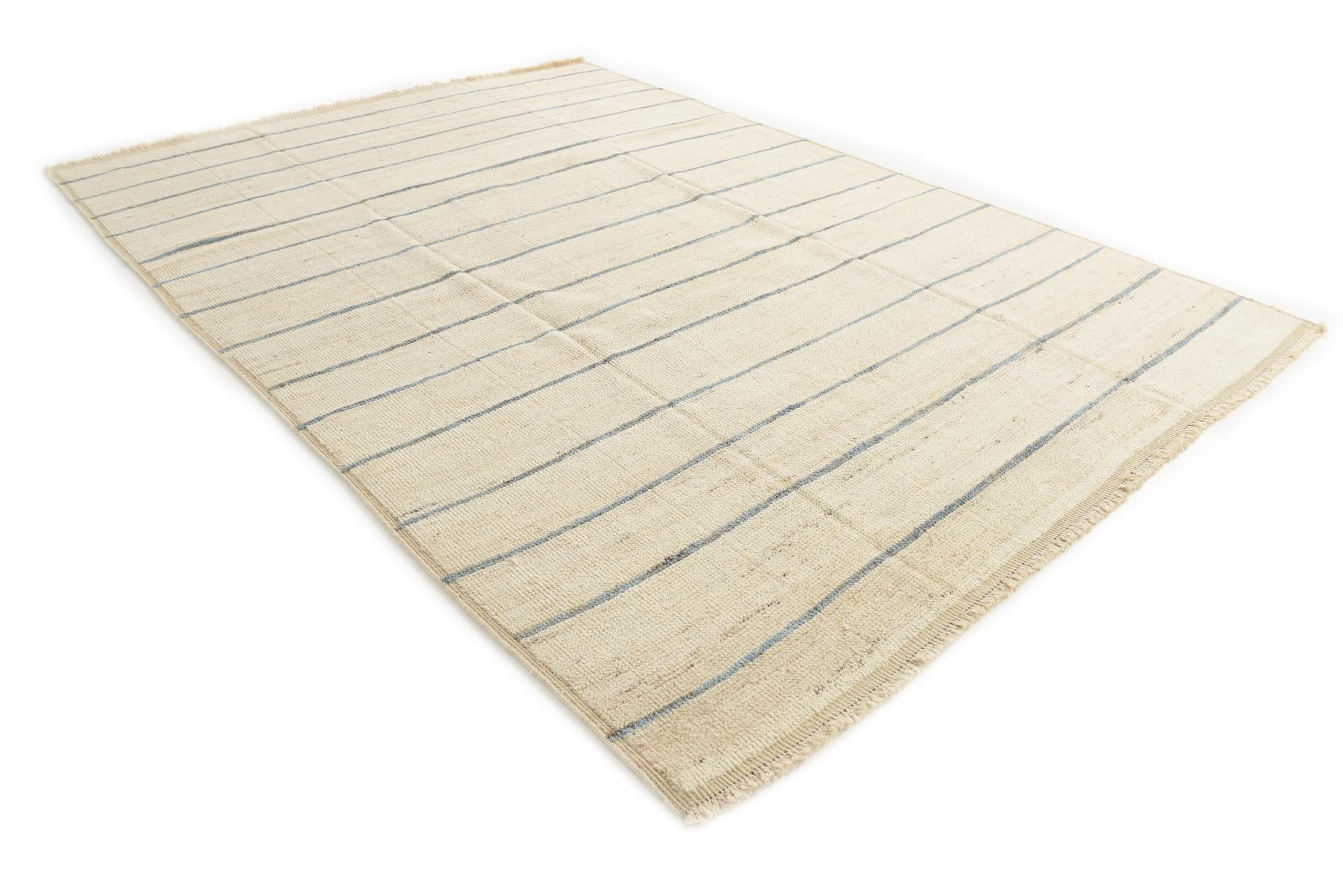 9' x 12' 6 Hand Knotted Moroccan Wool Rug