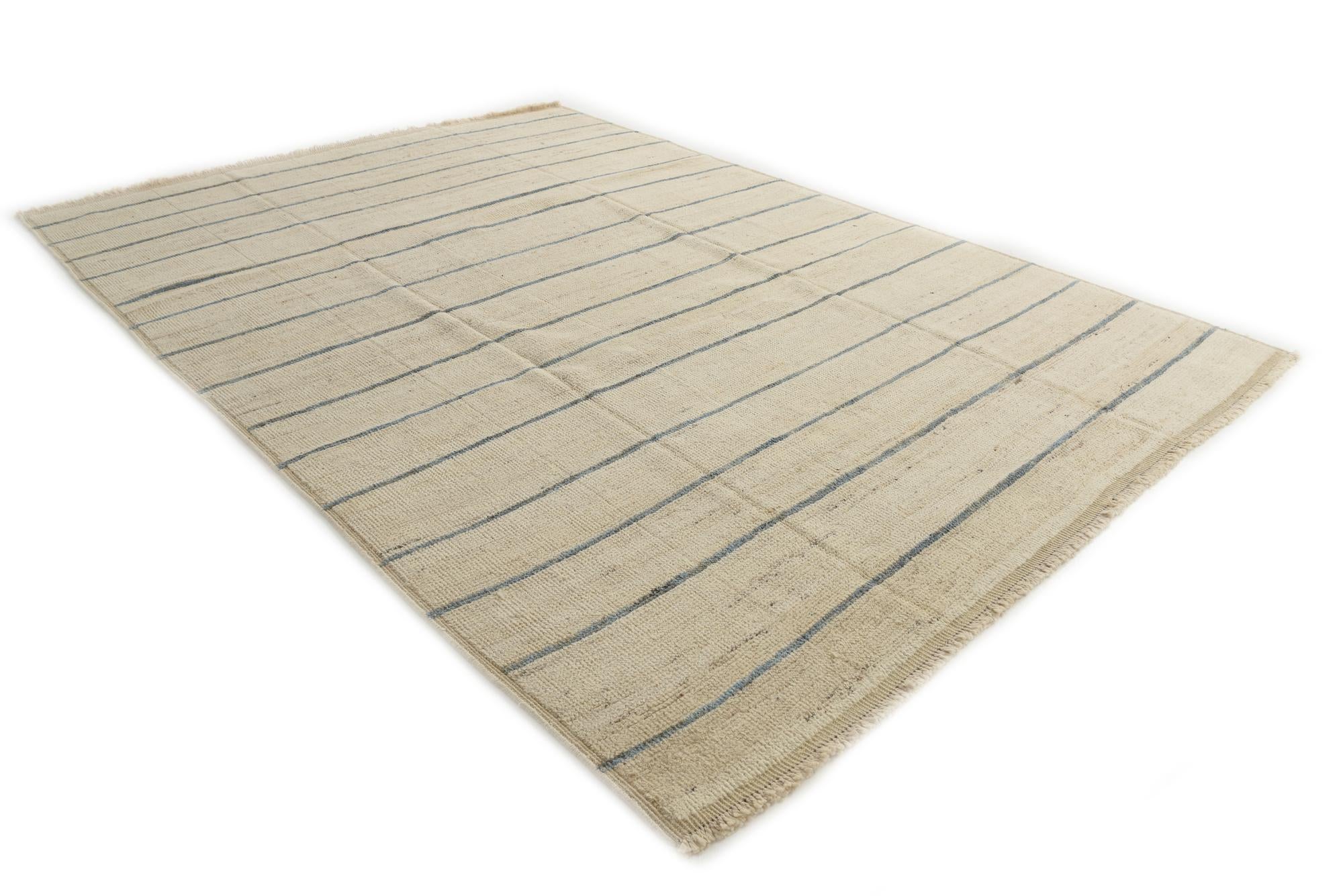 9' x 12' 6 Hand Knotted Moroccan Wool Rug