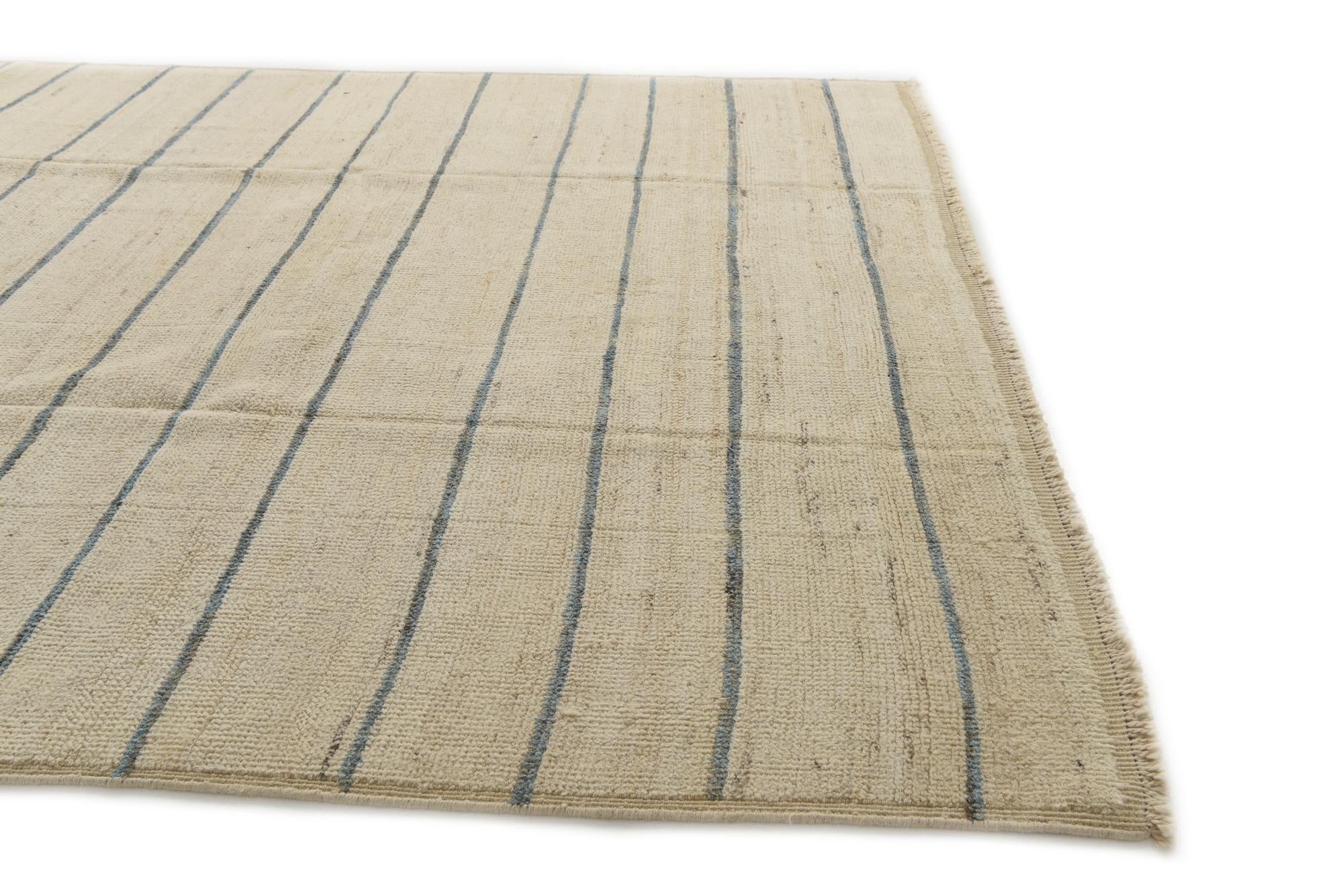 9' x 12' 6 Hand Knotted Moroccan Wool Rug