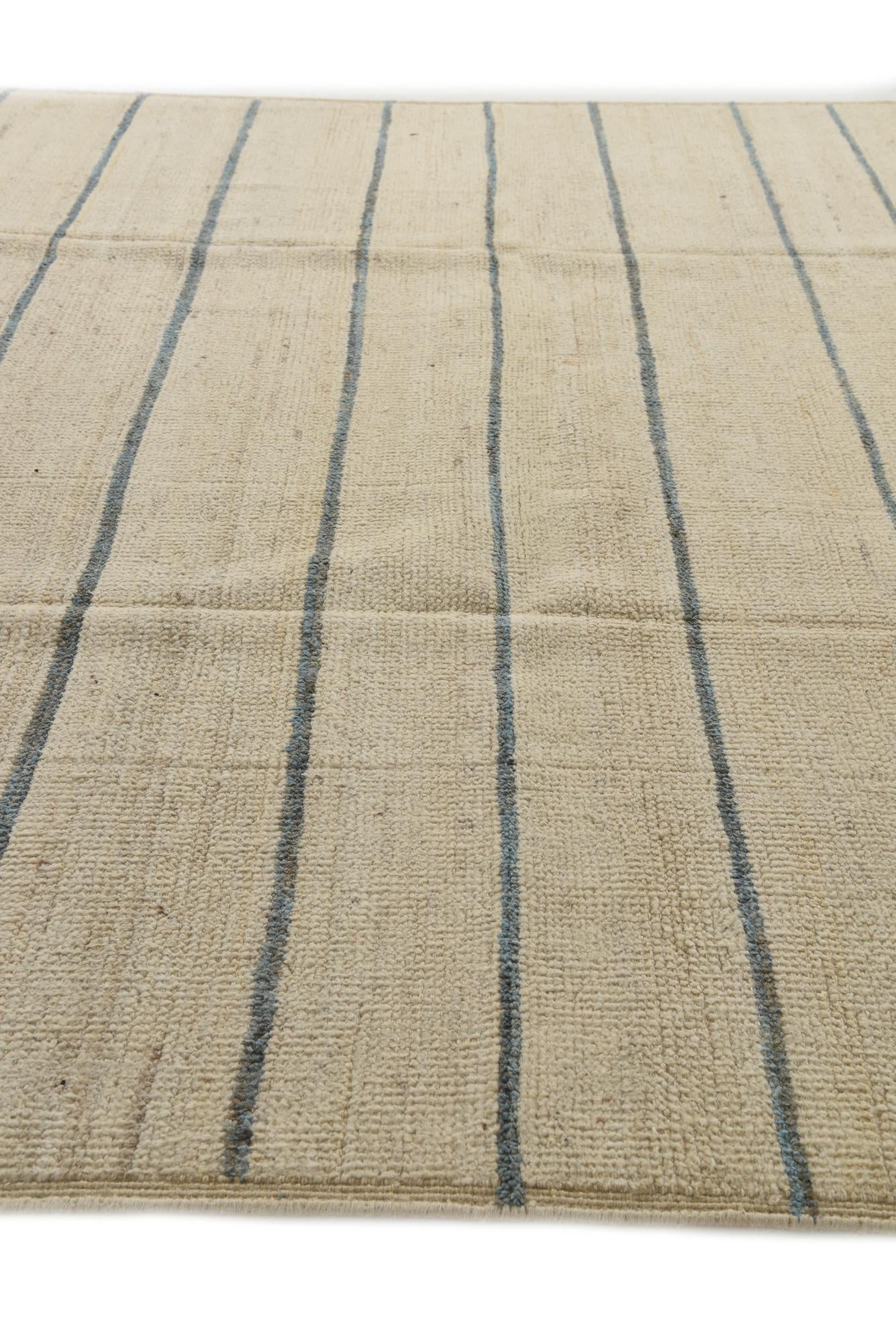 9' x 12' 6 Hand Knotted Moroccan Wool Rug