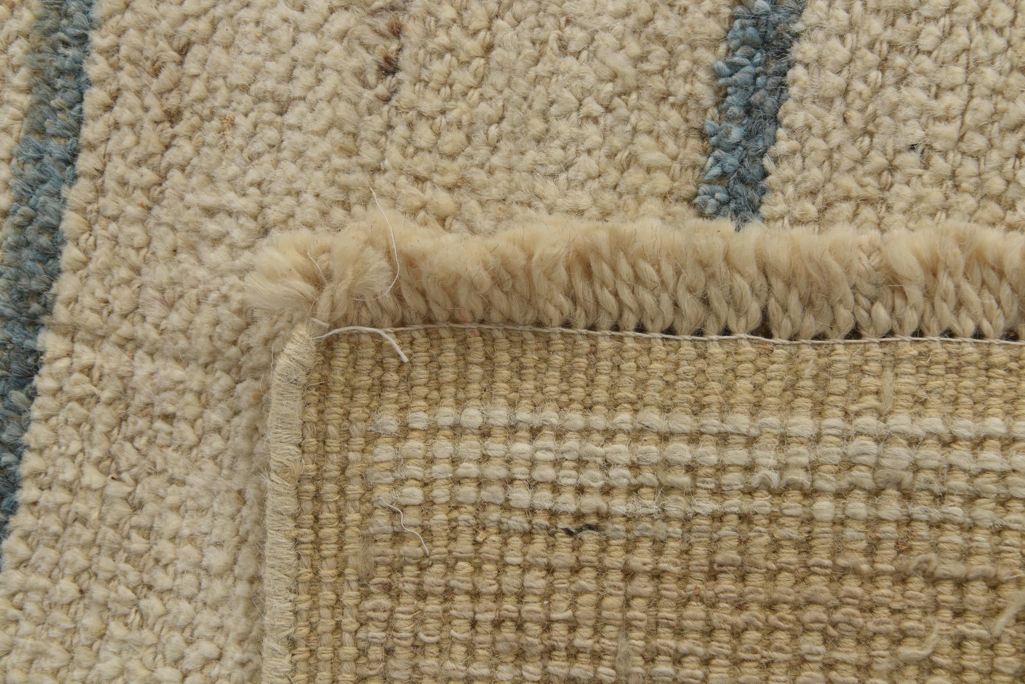 9' x 12' 6 Hand Knotted Moroccan Wool Rug