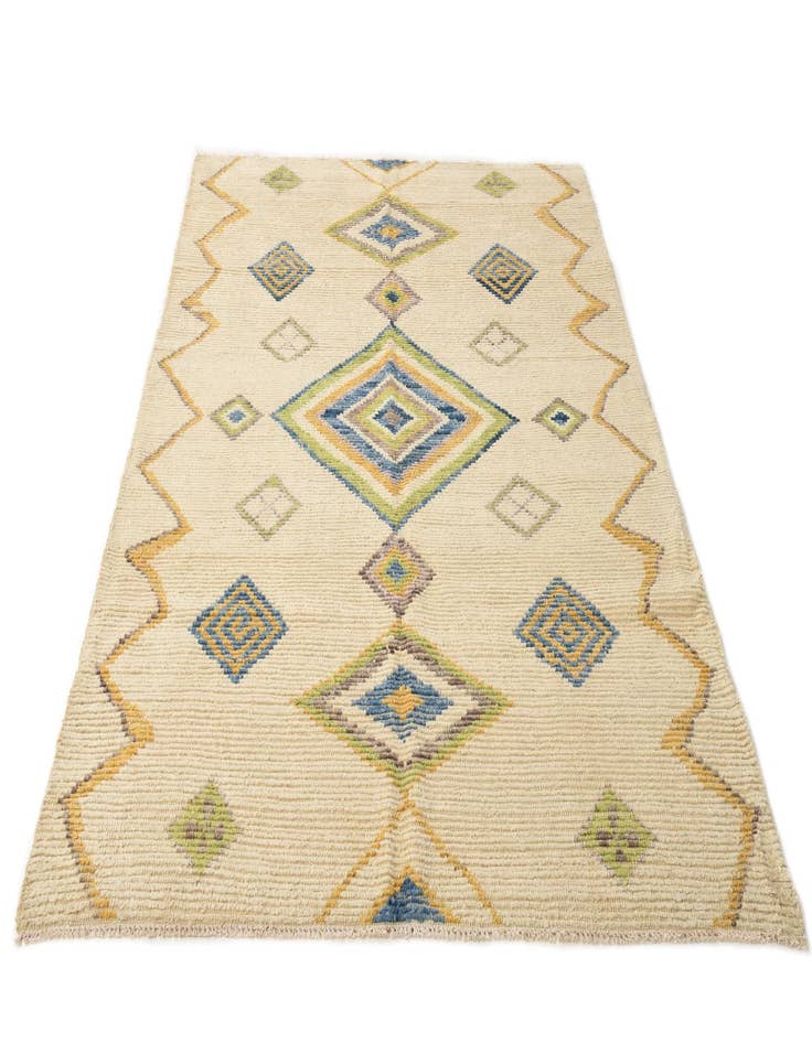 Detail image of 5' 9 x 8' 3  Hand Knotted Moroccan Wool Rug