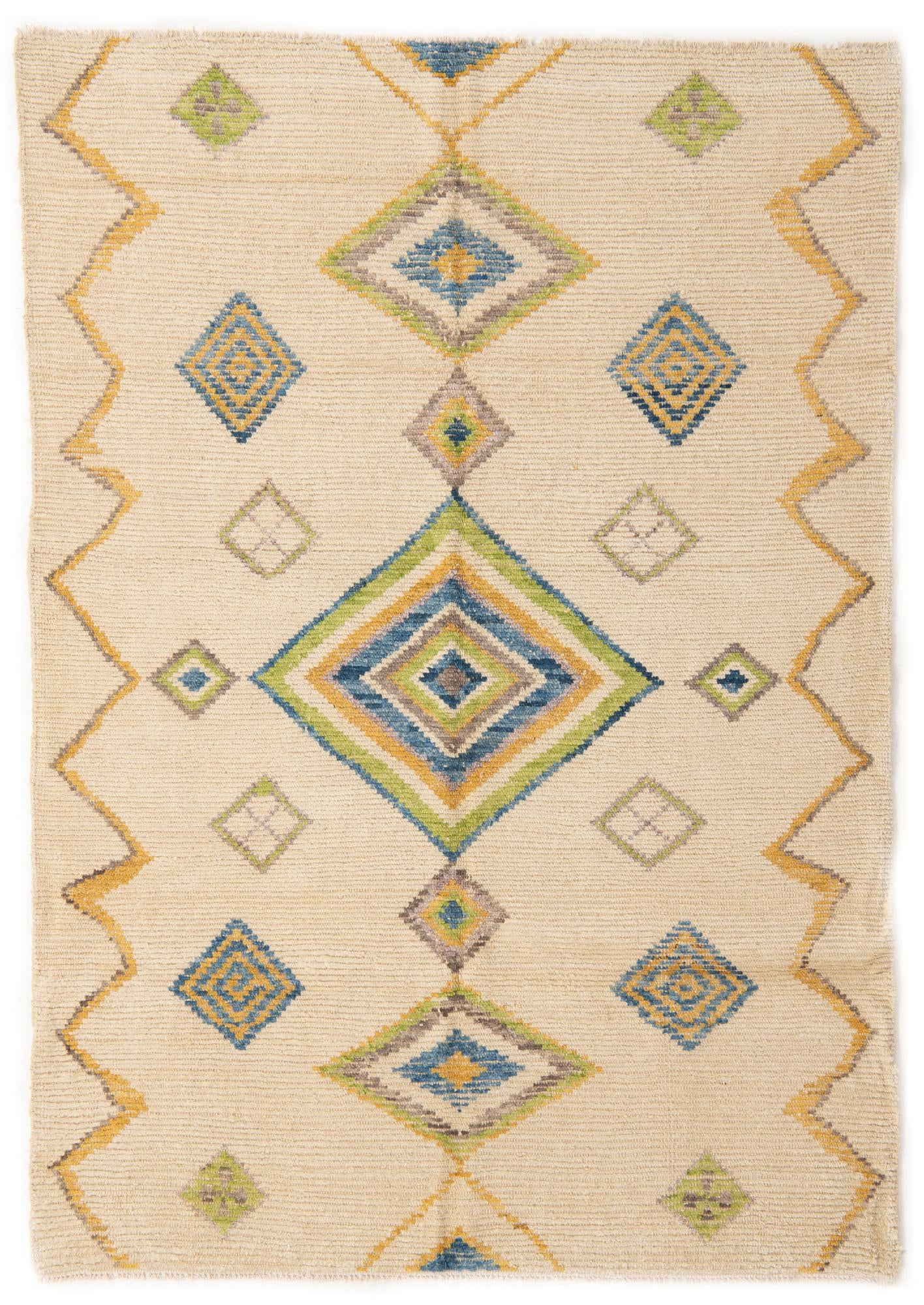 5' 9 x 8' 3 Hand Knotted Moroccan Wool Rug
