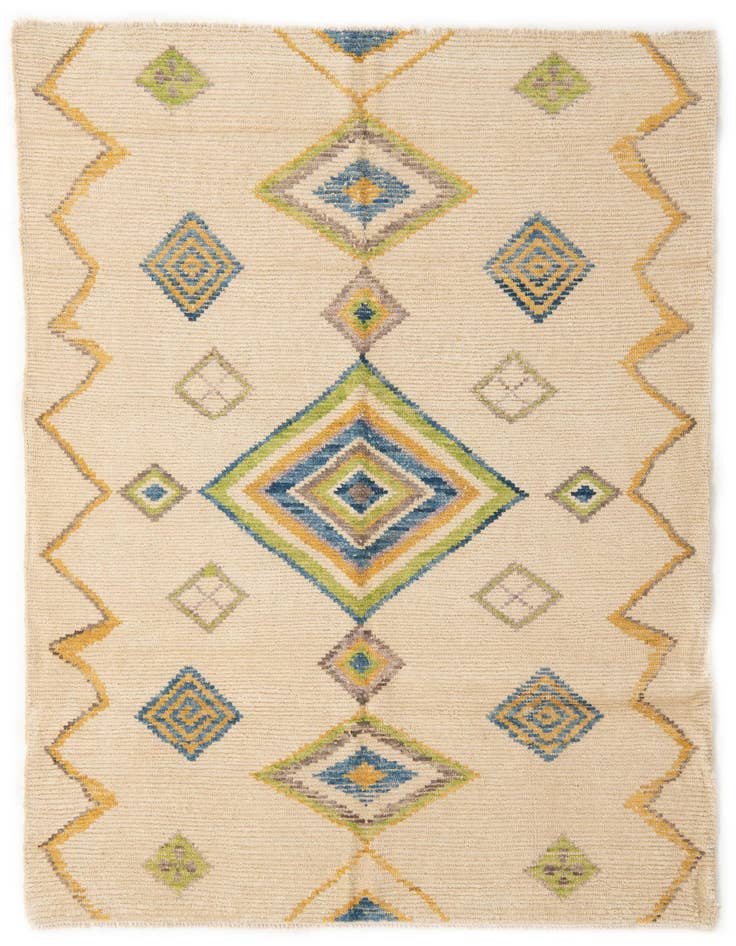 Detail image of 5' 9 x 8' 3 Hand Knotted Moroccan Wool Rug