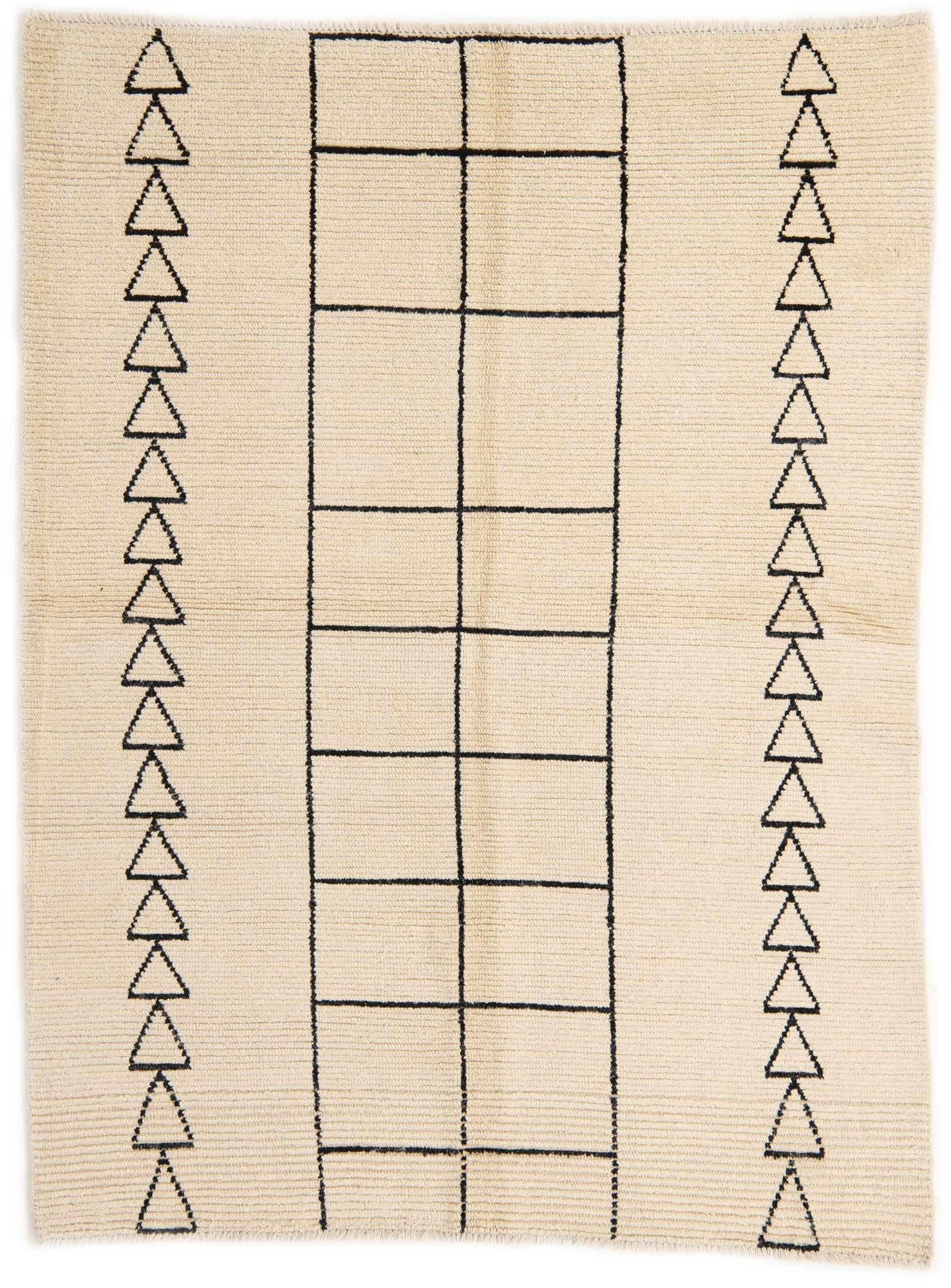 5' 7 x 7' 6 Hand Knotted Moroccan Wool Rug