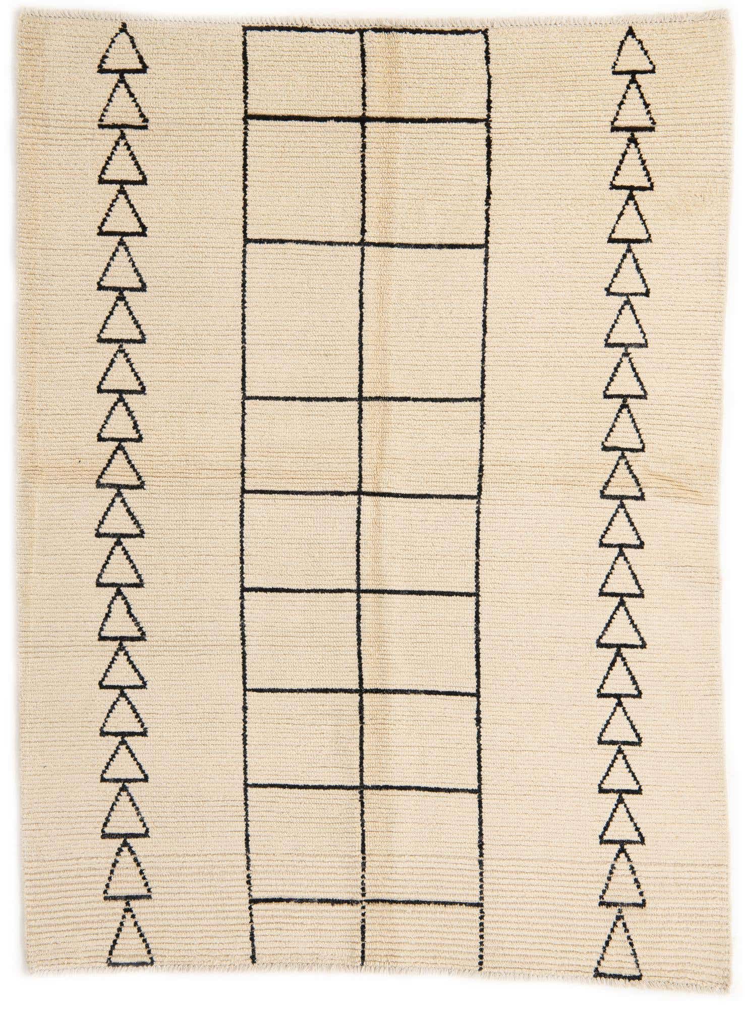 5' 7 x 7' 6 Hand Knotted Moroccan Wool Rug