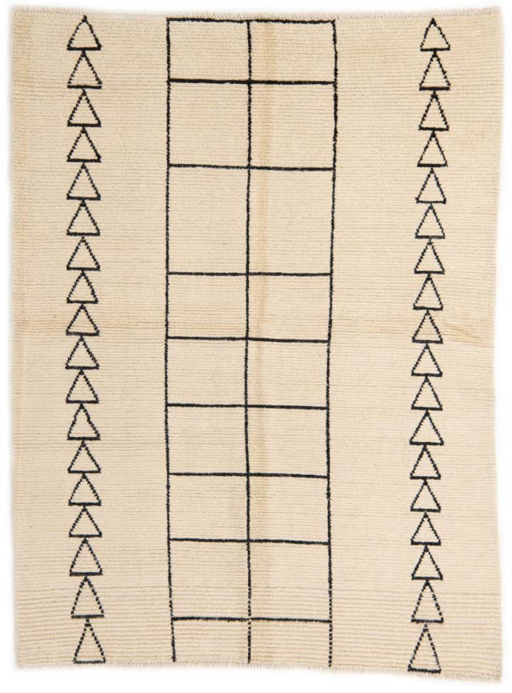 5' 7 x 7' 6 Hand Knotted Moroccan Wool Rug