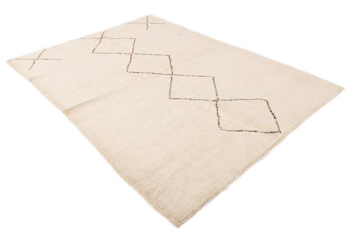 Detail image of 5' 8 x 7' 10 Hand Knotted Moroccan Wool Rug