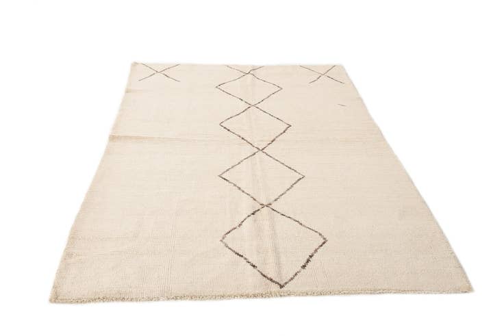 Detail image of 5' 8 x 7' 10 Hand Knotted Moroccan Wool Rug
