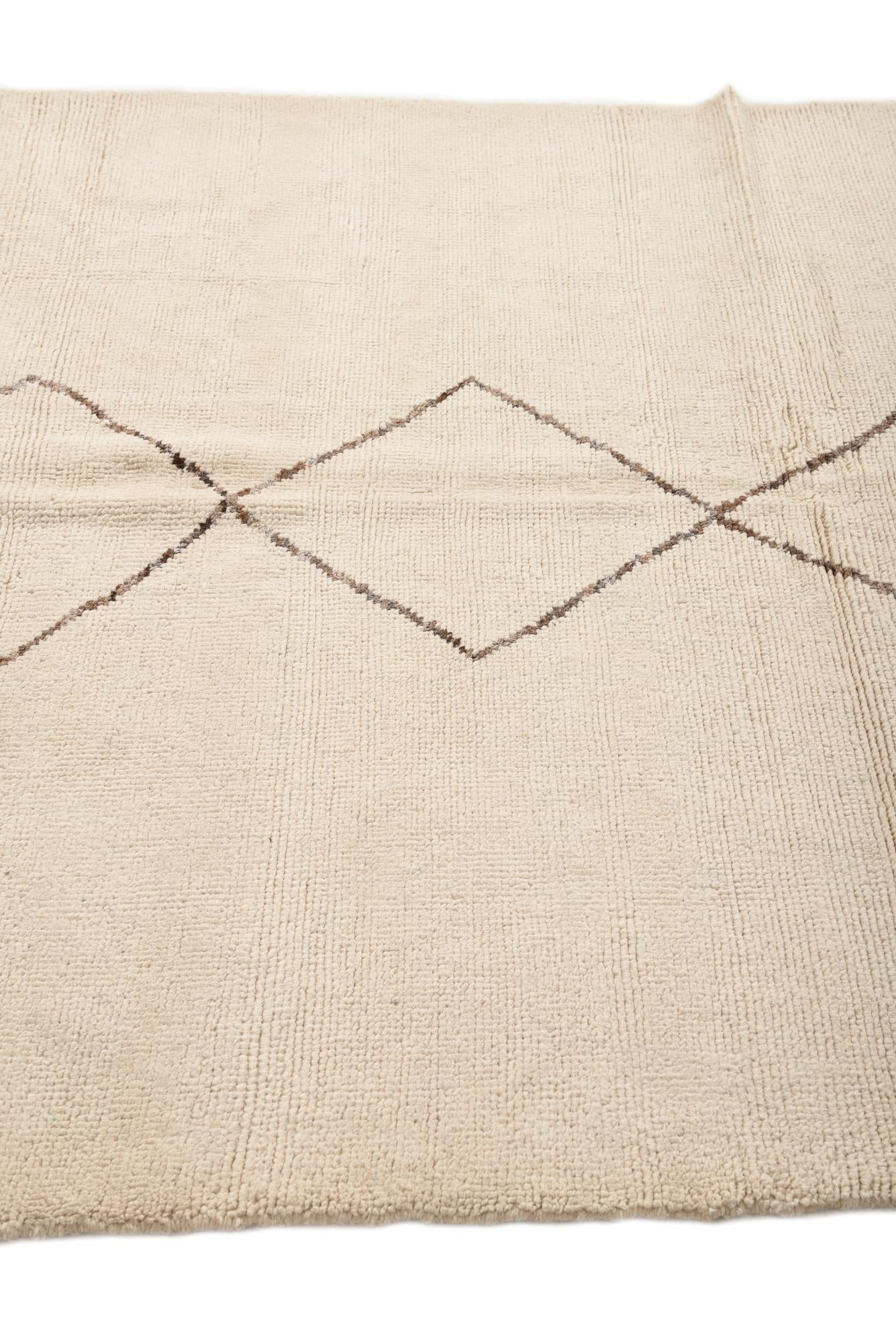 5' 8 x 7' 10 Hand Knotted Moroccan Wool Rug