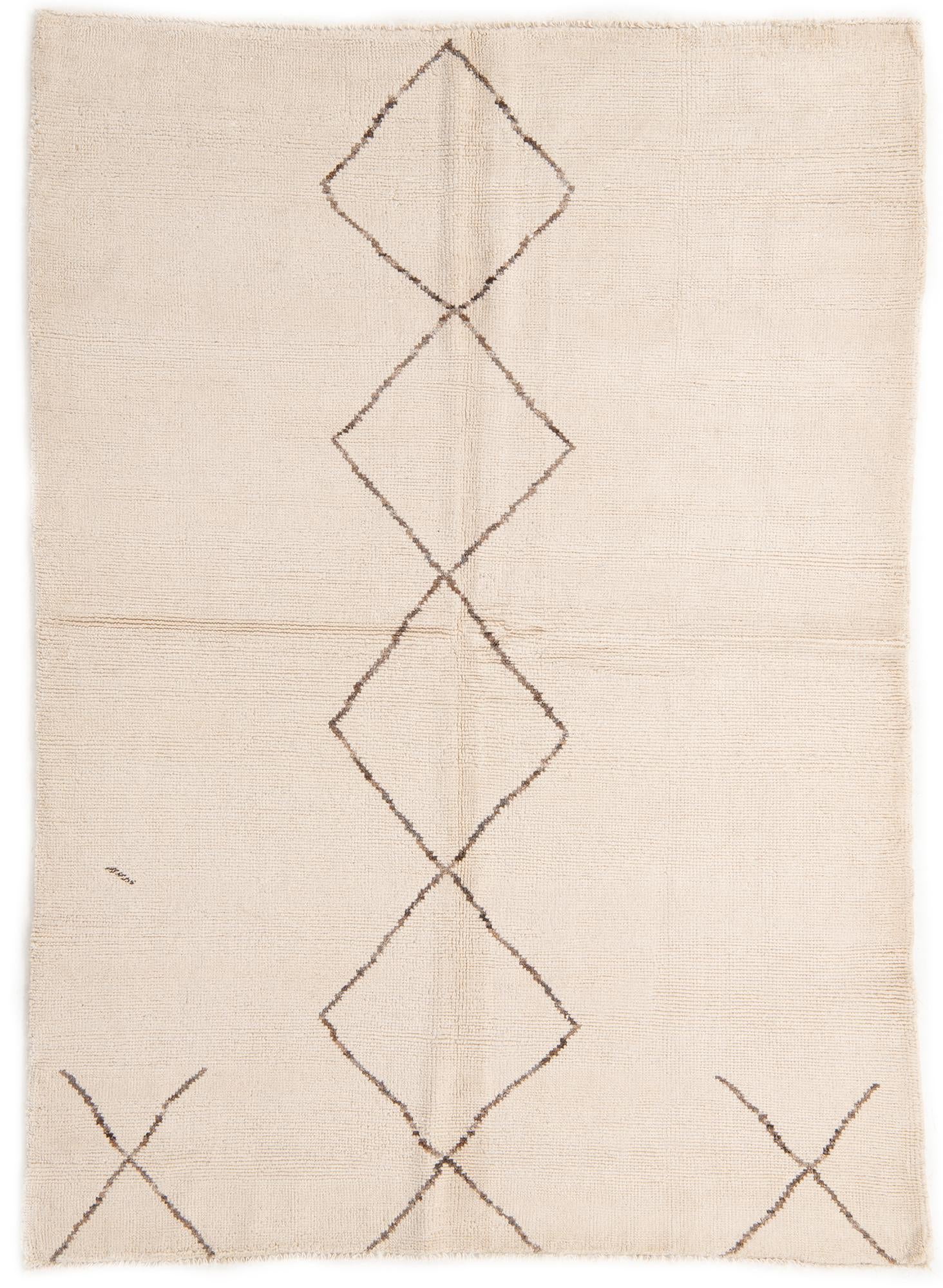 5' 8 x 7' 10 Hand Knotted Moroccan Wool Rug