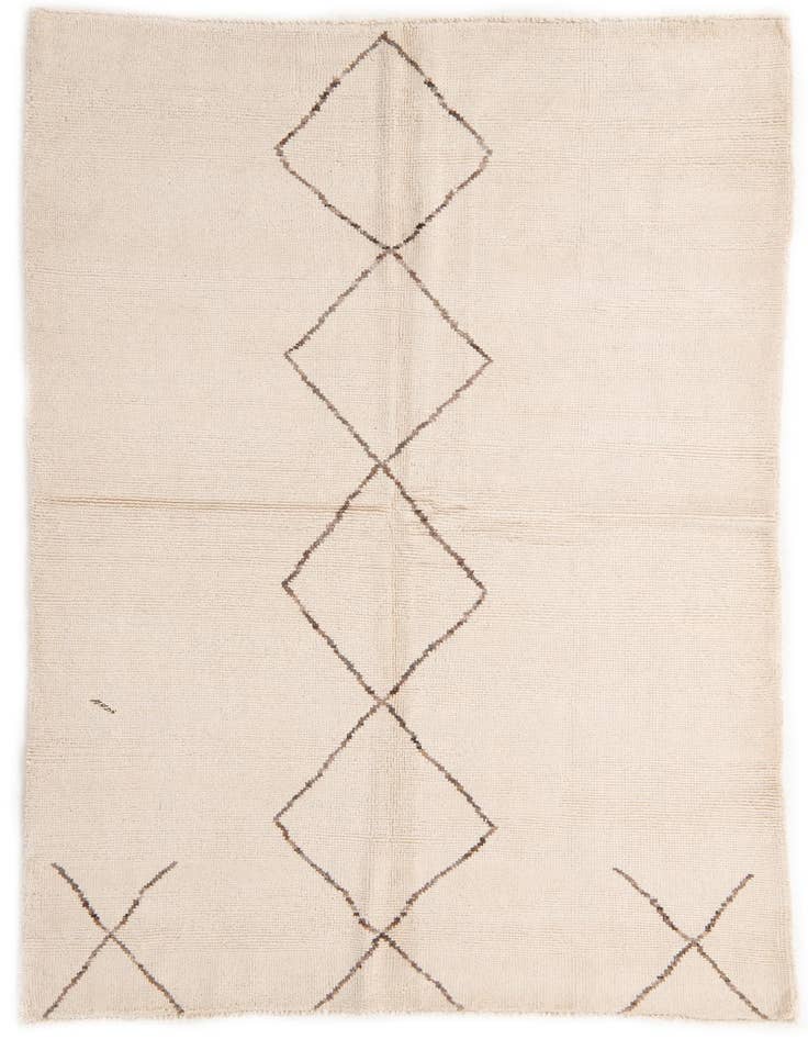 Detail image of 5' 8 x 7' 10 Hand Knotted Moroccan Wool Rug