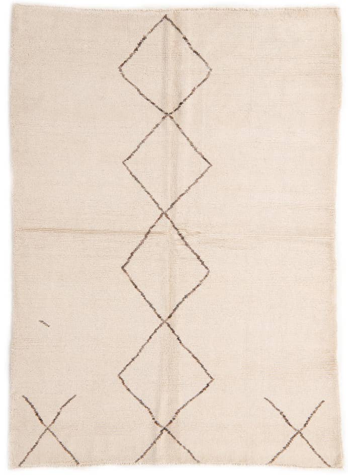 Detail image of 5' 8 x 7' 10 Hand Knotted Moroccan Wool Rug