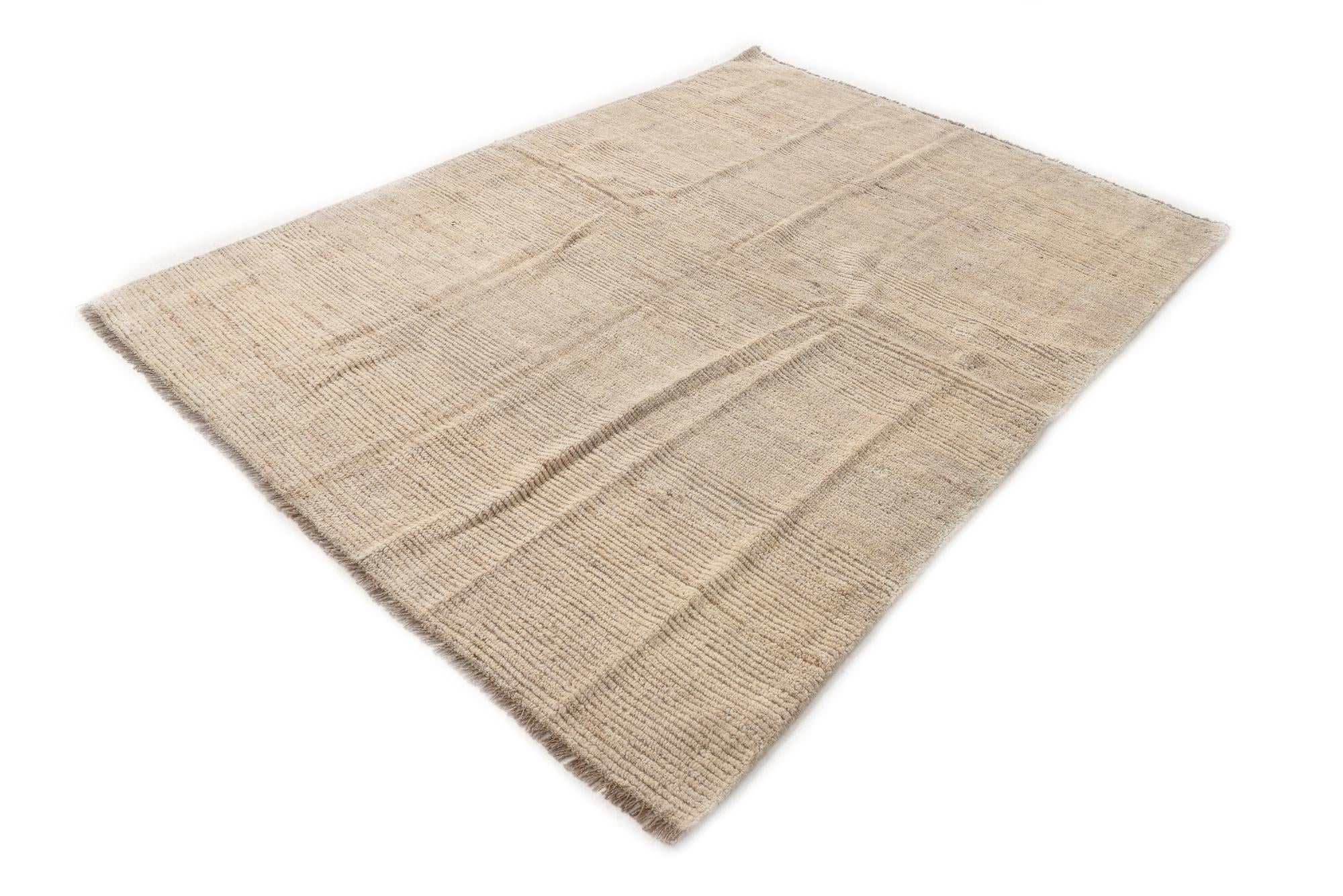 5' 9 x 8' Hand Knotted Moroccan Wool Rug