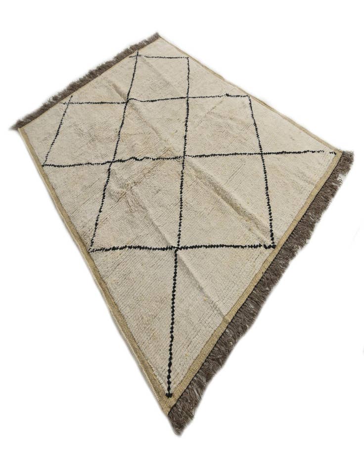 Detail image of 5' 5 x 7' 1  Hand Knotted Moroccan Wool Rug