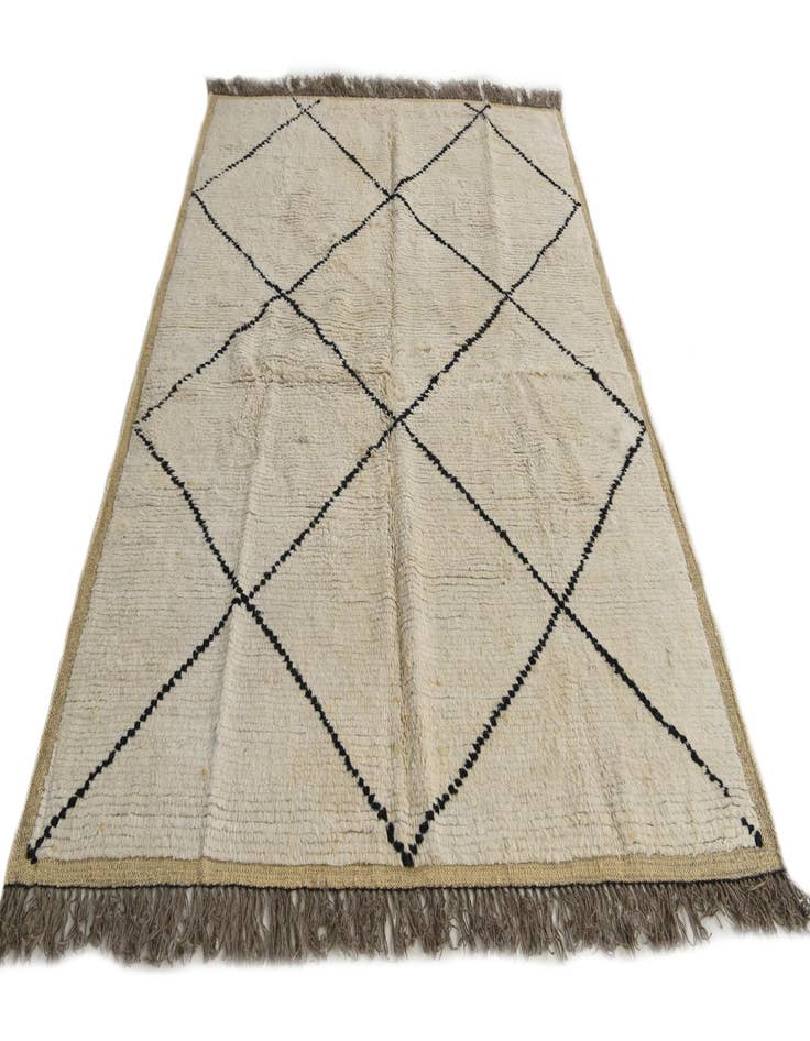 Detail image of 5' 5 x 7' 1  Hand Knotted Moroccan Wool Rug