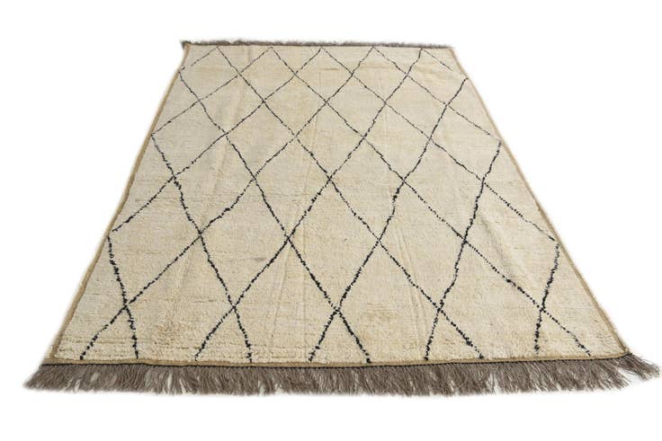 Detail image of 6' 3 x 9' Hand Knotted Moroccan Wool Rug