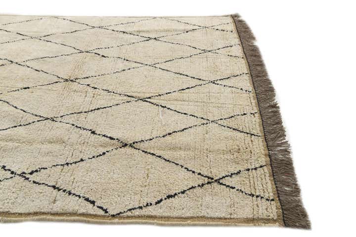 6' 3 x 9' Hand Knotted Moroccan Wool Rug