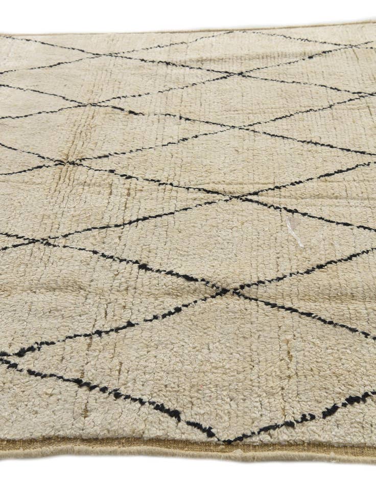 Detail image of 6' 3 x 9'  Hand Knotted Moroccan Wool Rug