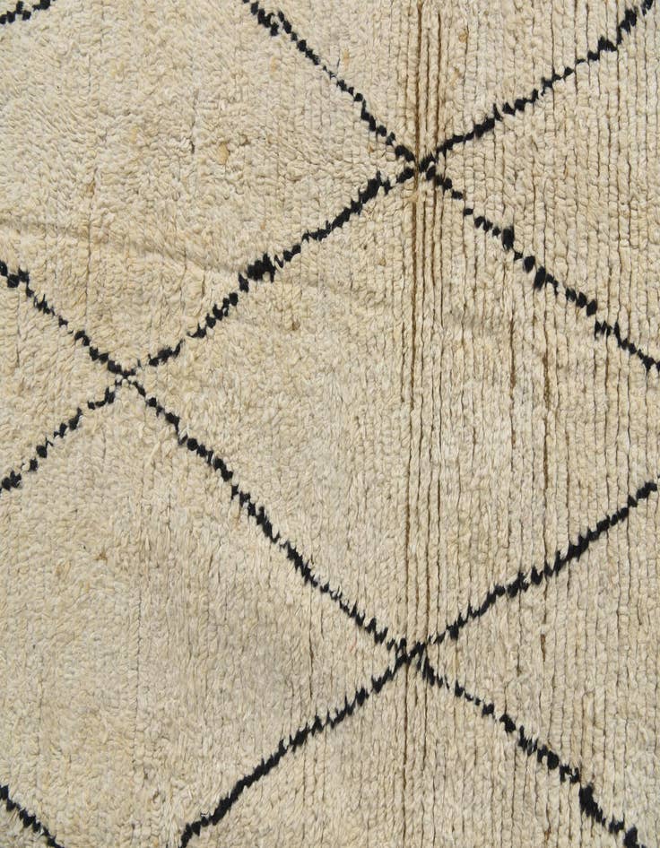 Detail image of 6' 3 x 9'  Hand Knotted Moroccan Wool Rug
