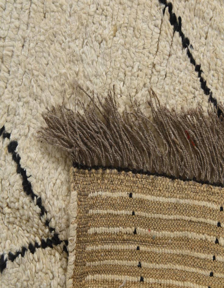 Detail image of 6' 3 x 9'  Hand Knotted Moroccan Wool Rug