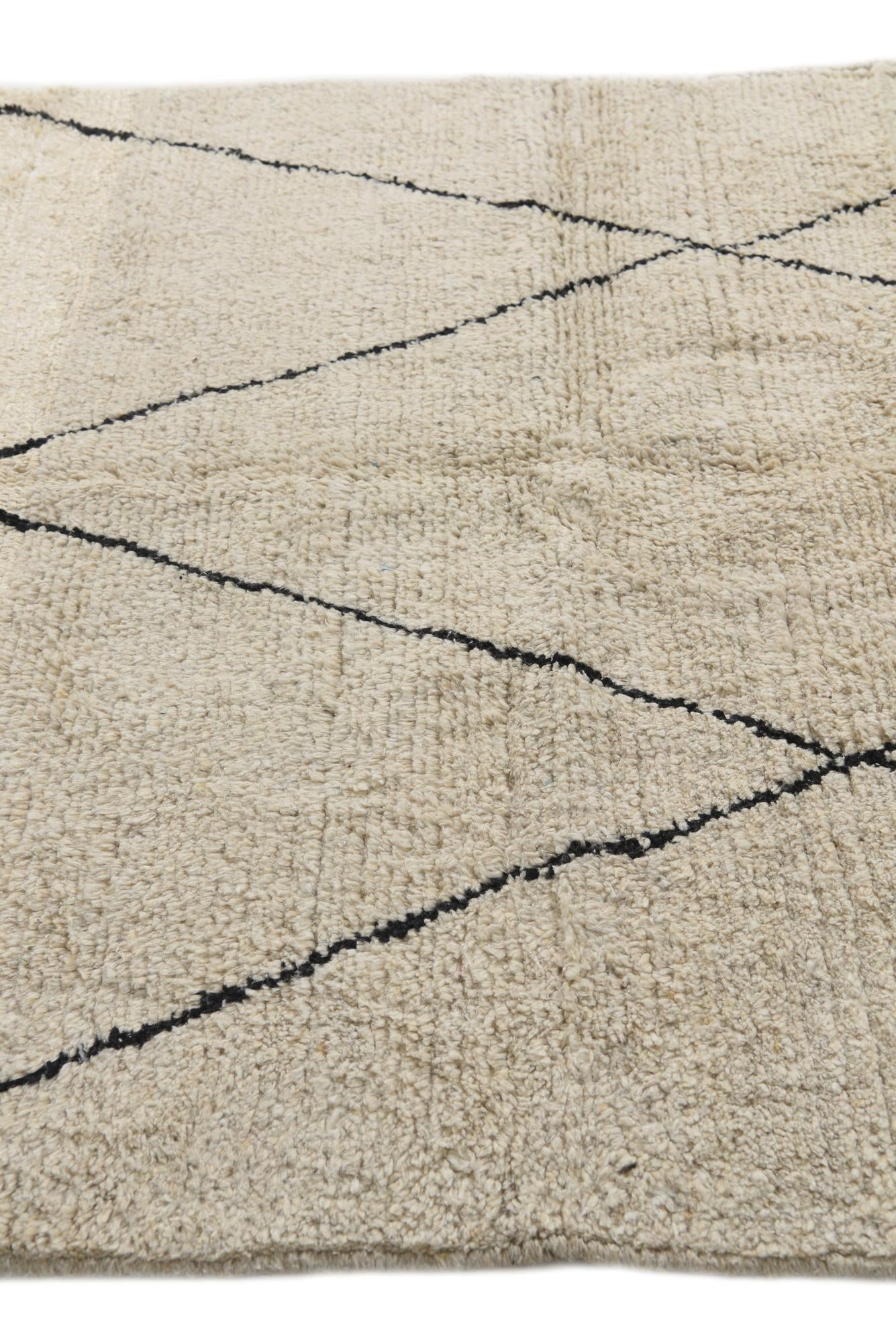 5' 2 x 6' 10 Hand Knotted Moroccan Wool Rug