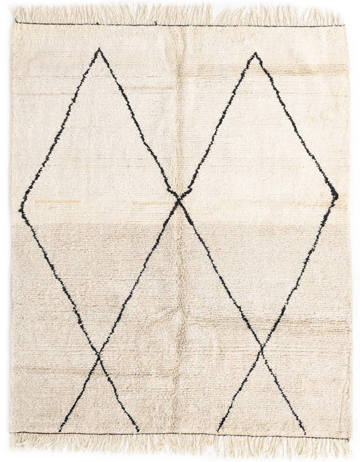 Detail image of 5' 2 x 6' 10 Hand Knotted Moroccan Wool Rug