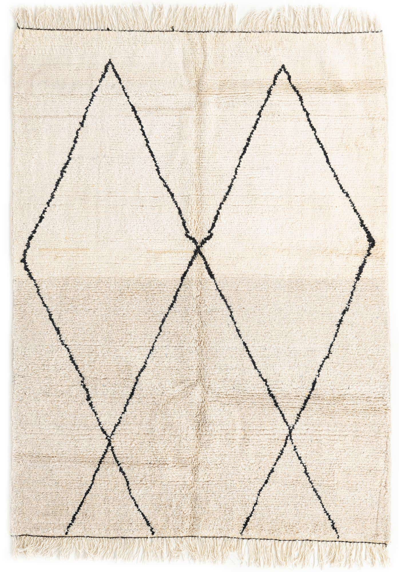 5' 2 x 6' 10 Hand Knotted Moroccan Wool Rug