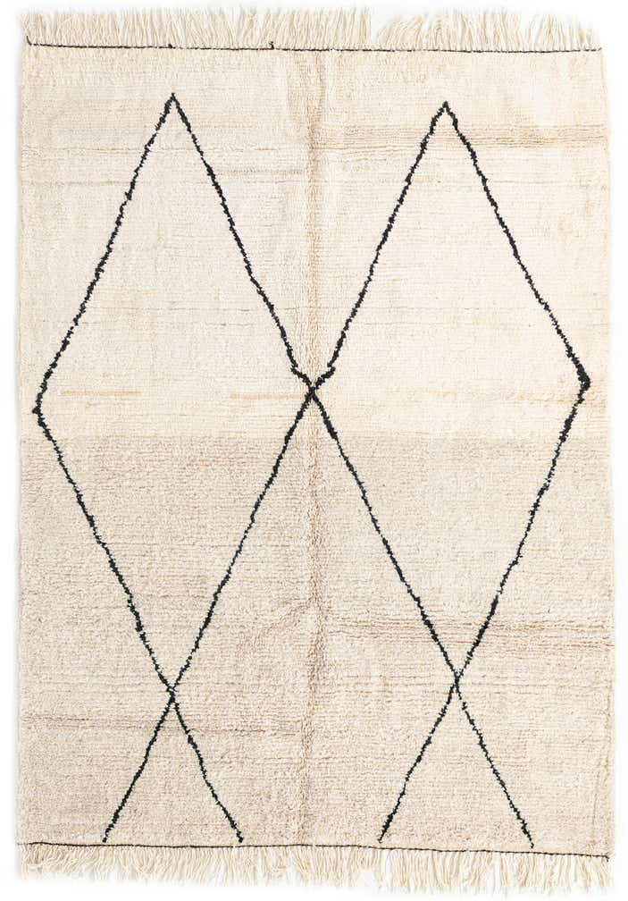 5' 2 x 6' 10 Hand Knotted Moroccan Wool Rug