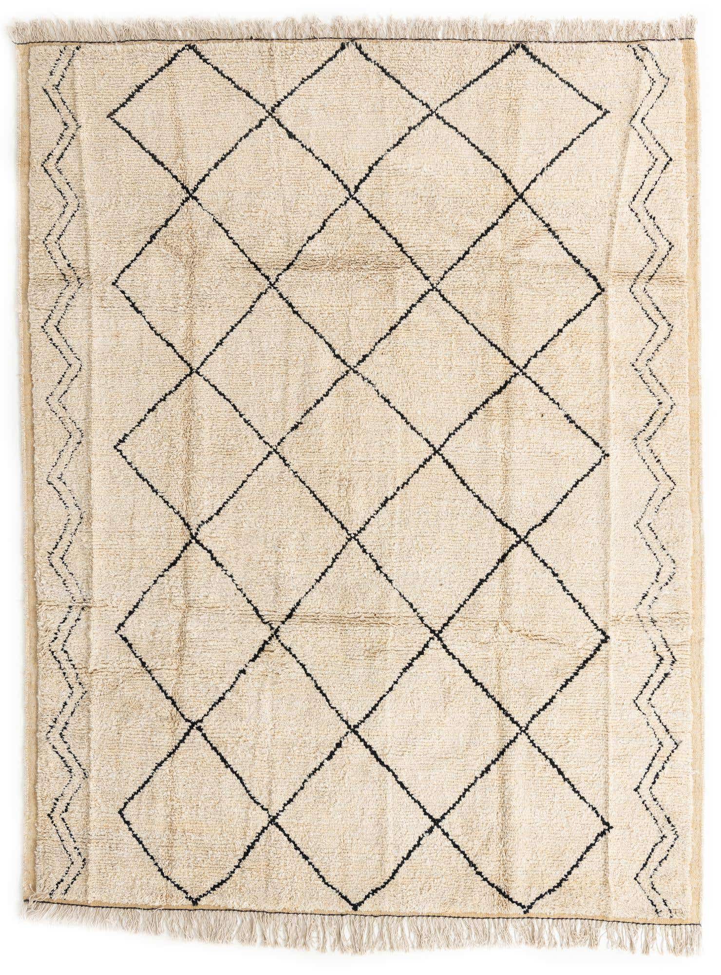 8' x 10' 2 Hand Knotted Moroccan Wool Rug