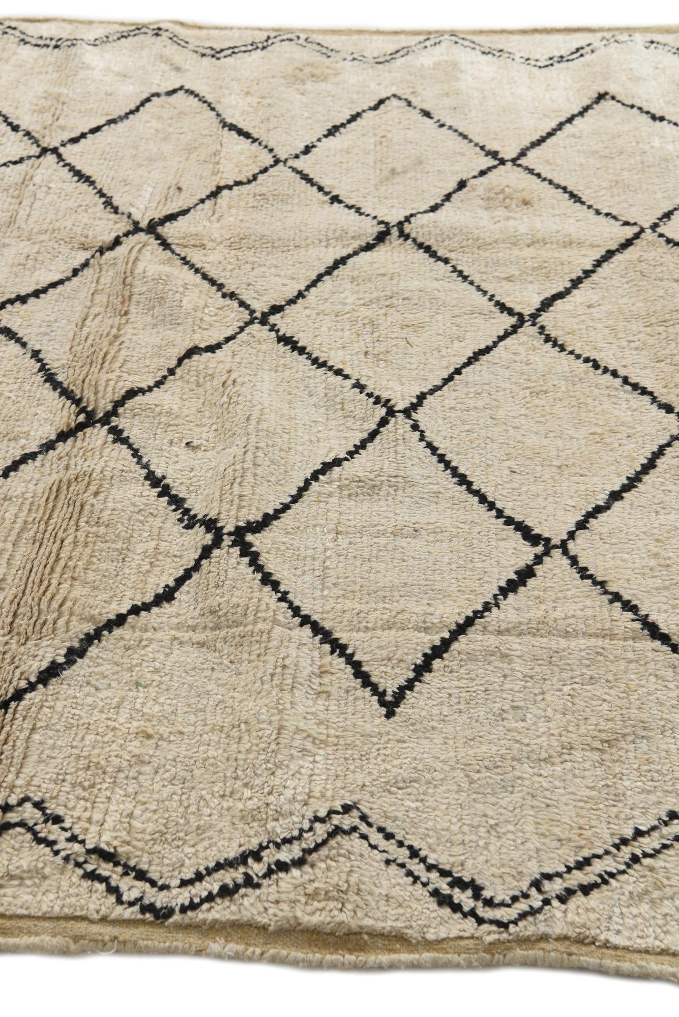 6' 1 x 8' 9 Hand Knotted Moroccan Wool Rug