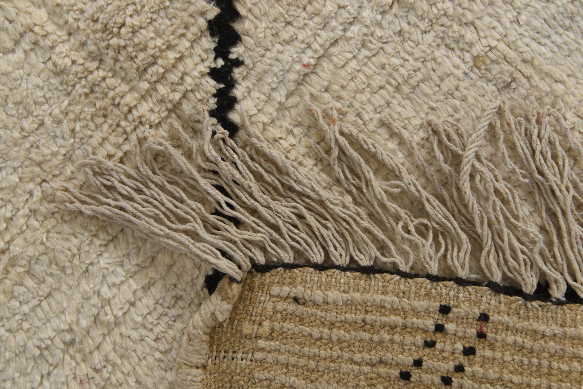 6' 1 x 8' 9 Hand Knotted Moroccan Wool Rug