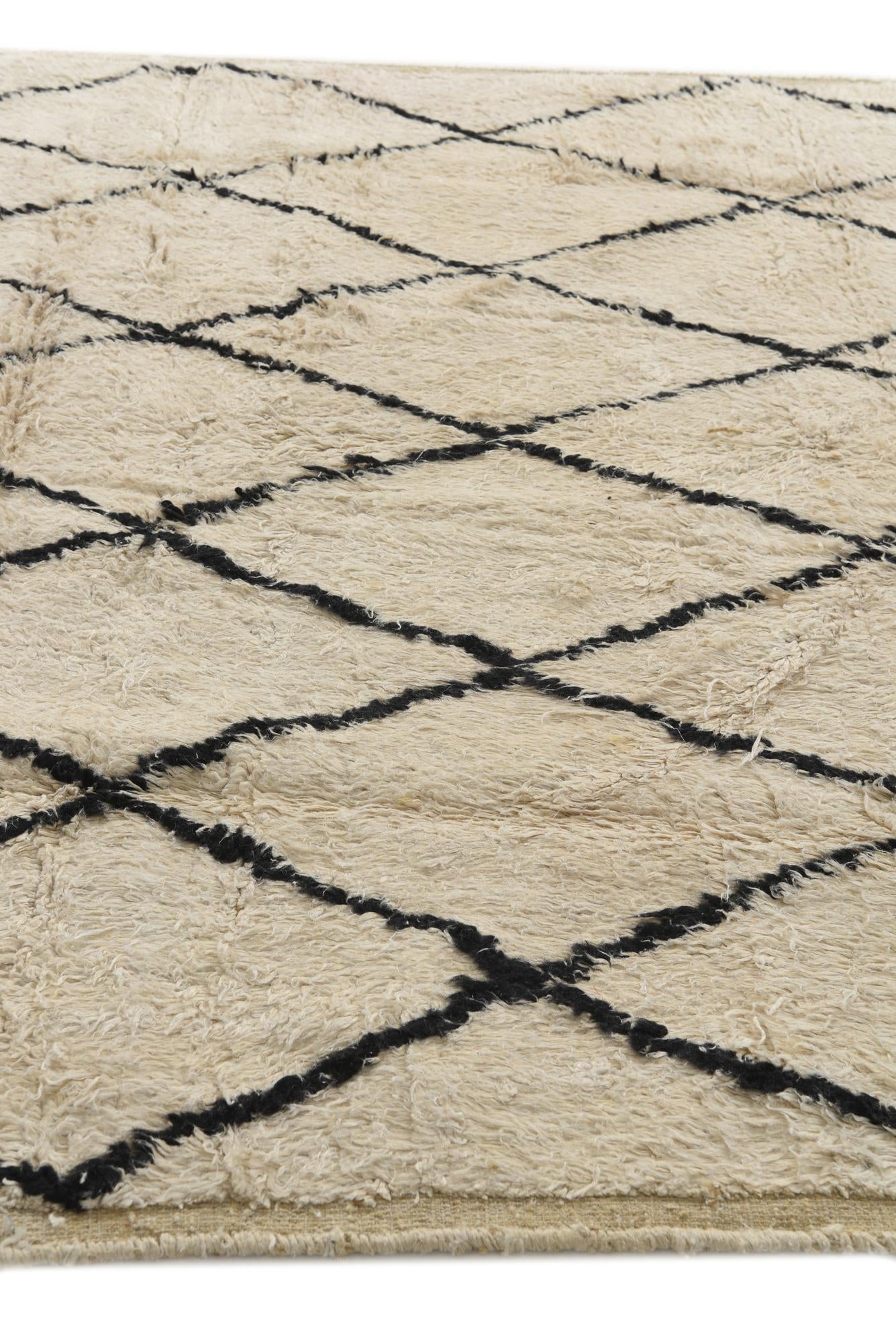 6' 2 x 10' Hand Knotted Moroccan Wool Rug