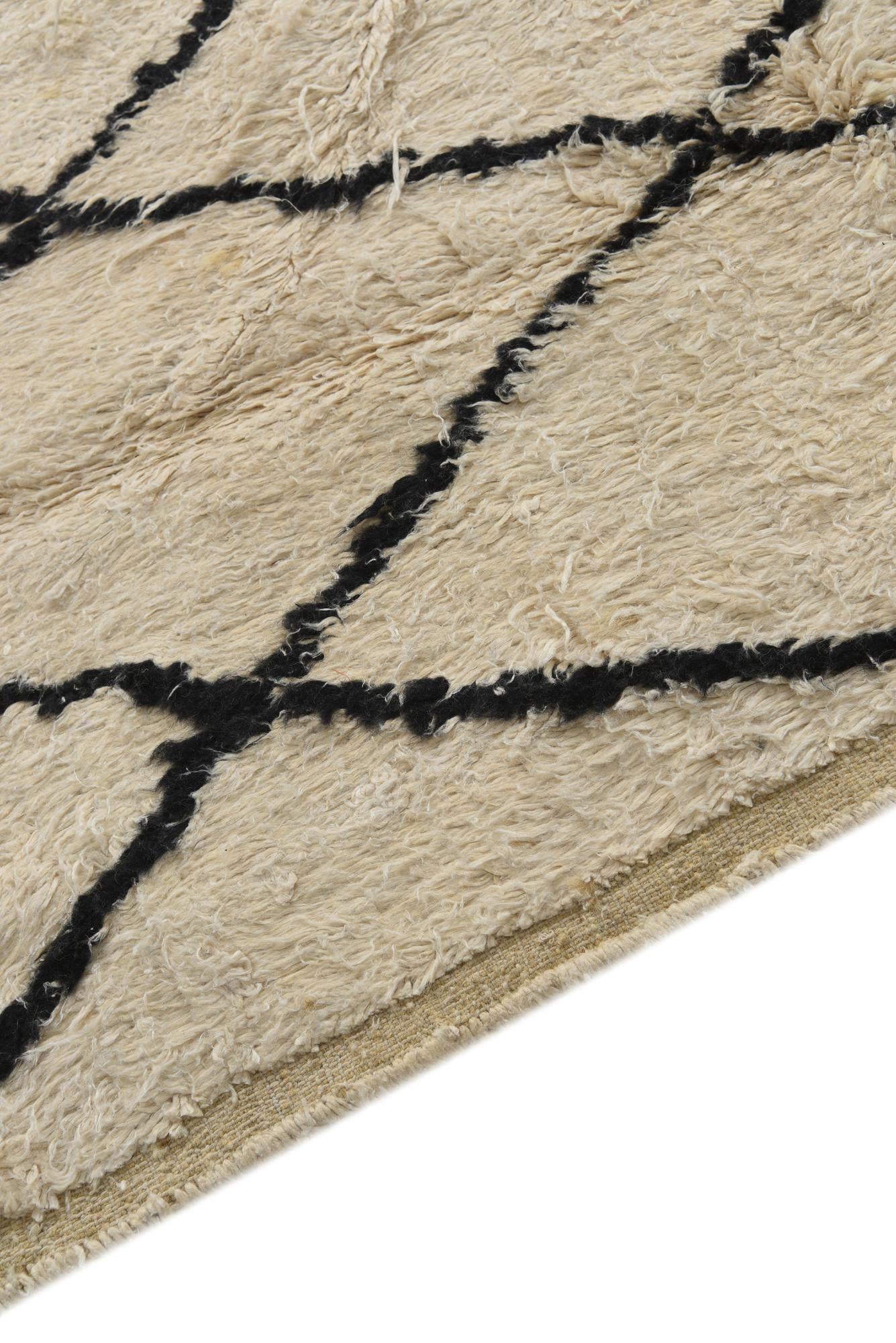 6' 2 x 10' Hand Knotted Moroccan Wool Rug