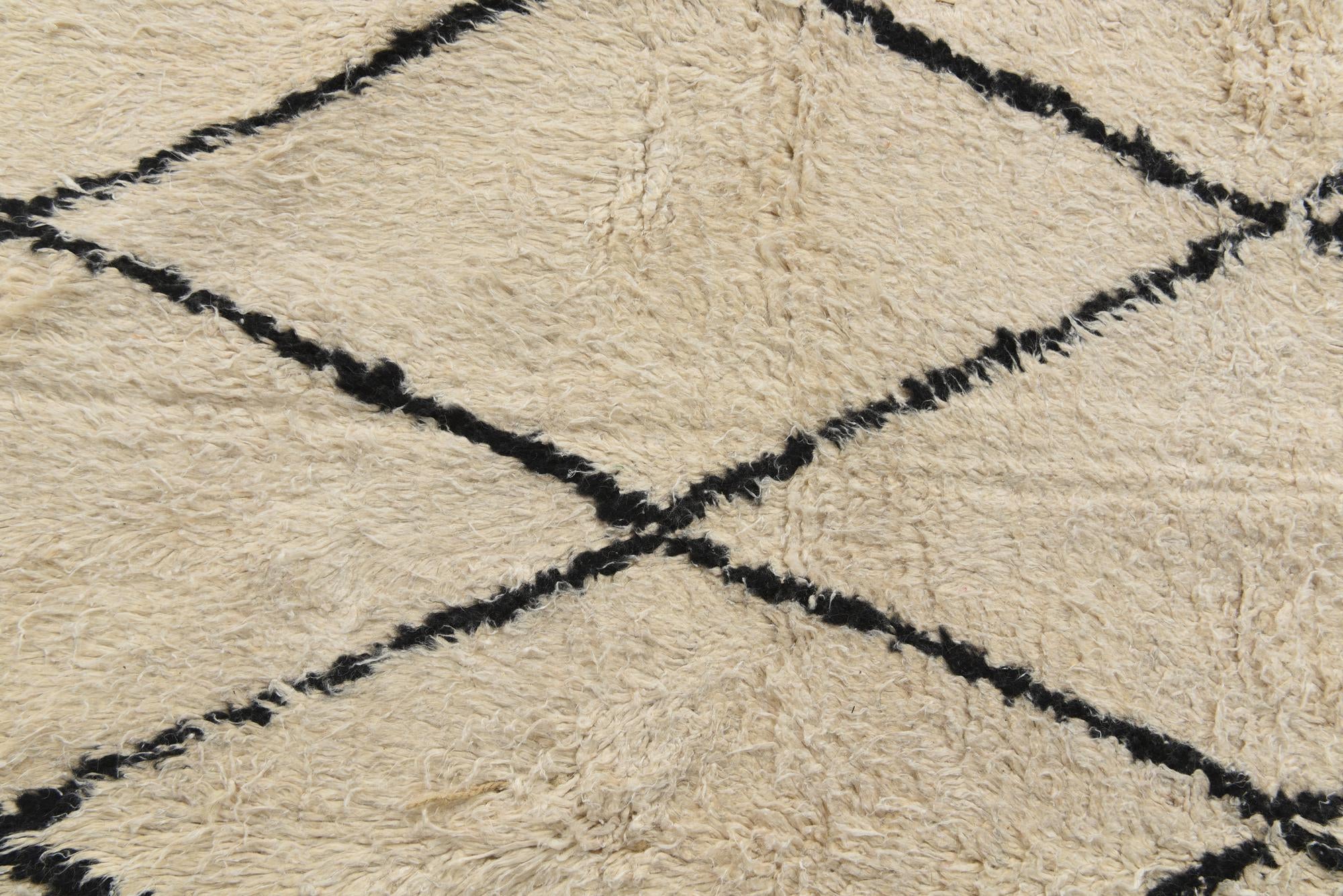 6' 2 x 10' Hand Knotted Moroccan Wool Rug