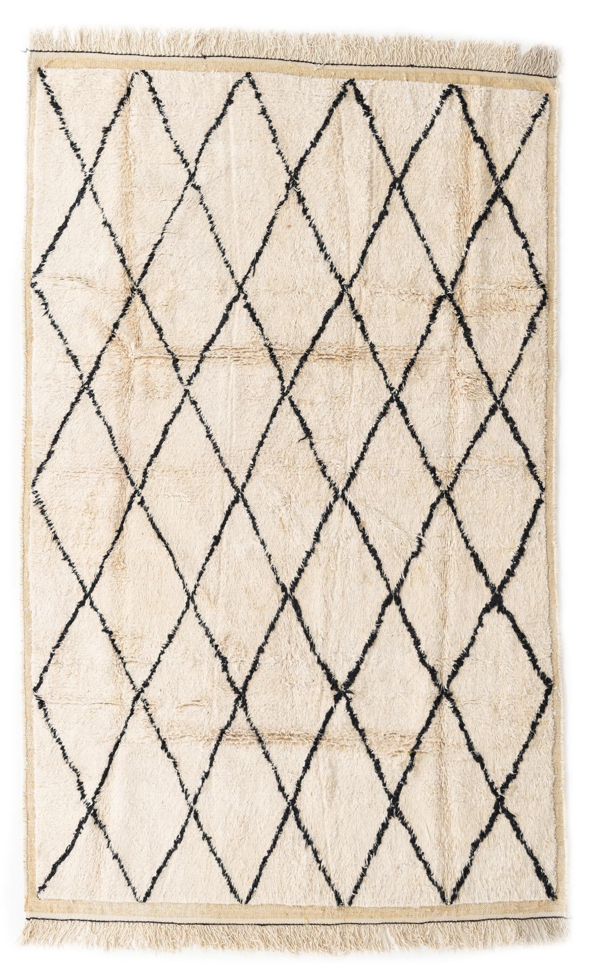 6' 2 x 10' Hand Knotted Moroccan Wool Rug