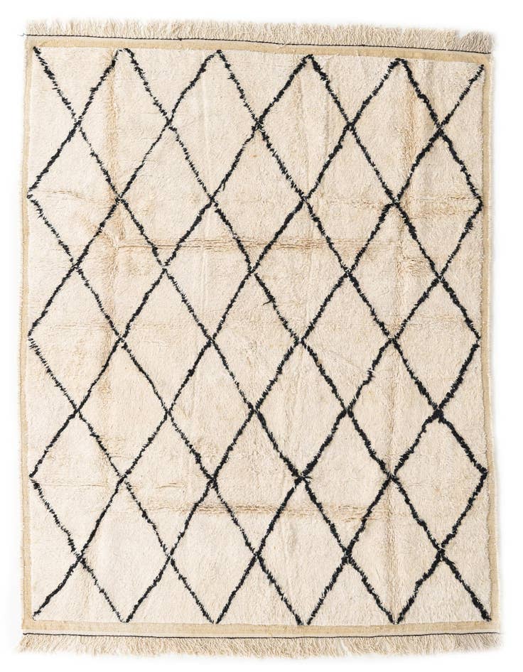 Detail image of 6' 2 x 10' Hand Knotted Moroccan Wool Rug