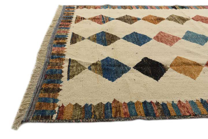 8' x 10' 2 Hand Knotted Moroccan Wool Rug