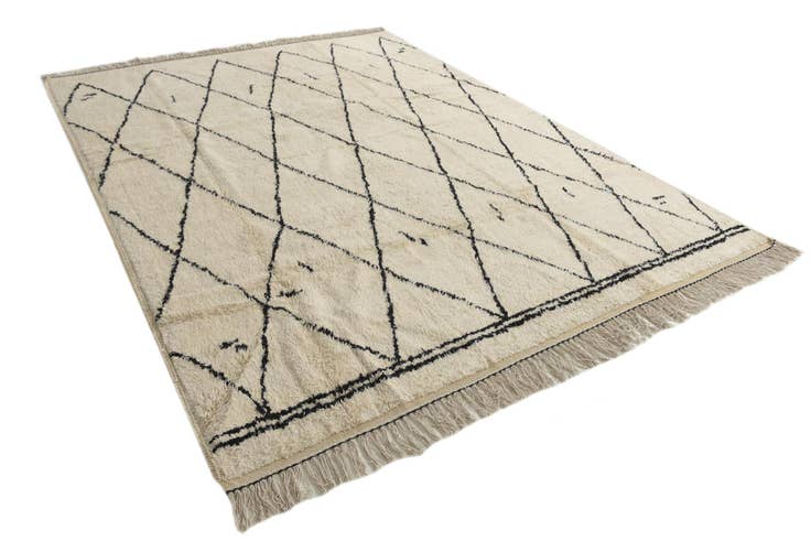 Detail image of 7' 10 x 10' 5 Hand Knotted Moroccan Wool Rug