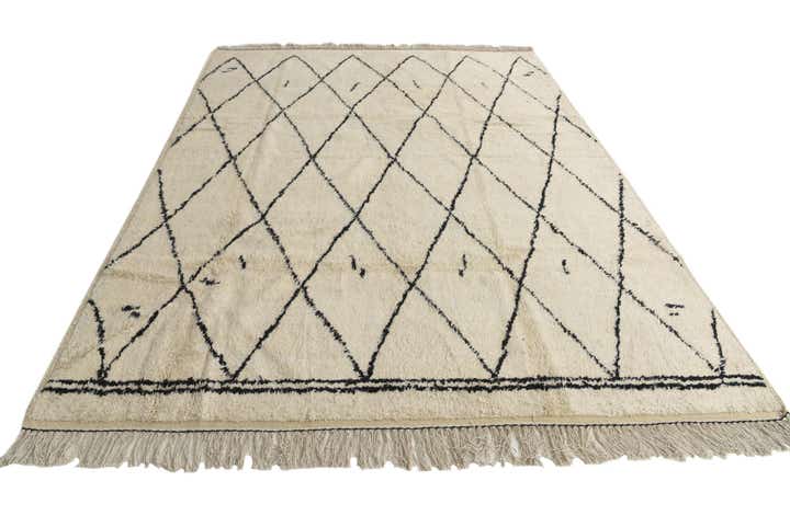 7' 10 x 10' 5 Hand Knotted Moroccan Wool Rug