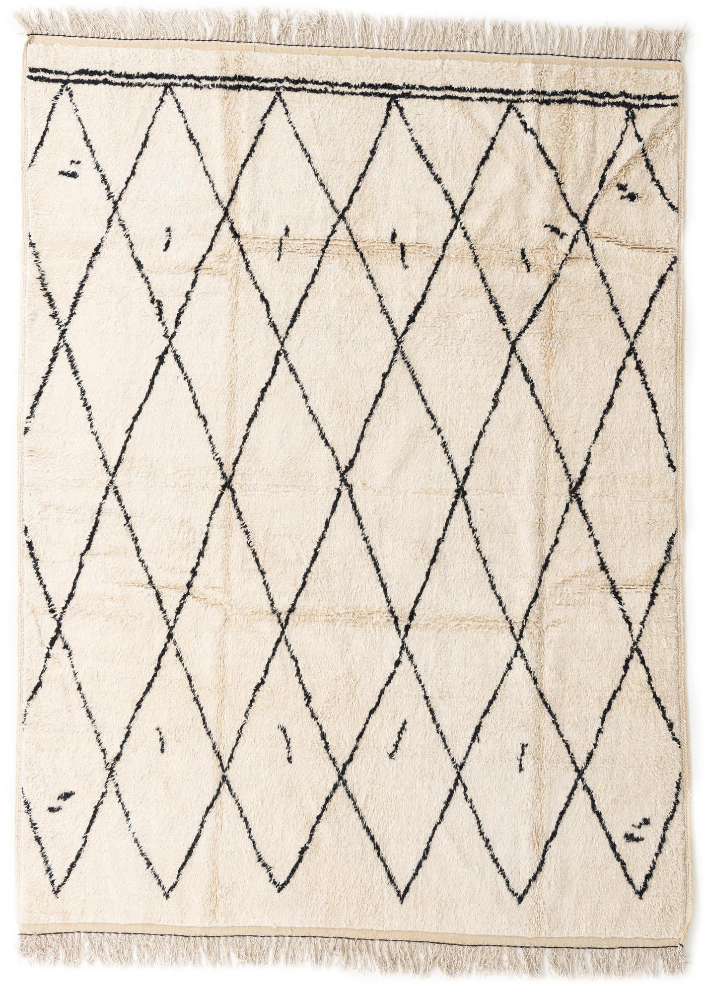 7' 10 x 10' 5 Hand Knotted Moroccan Wool Rug