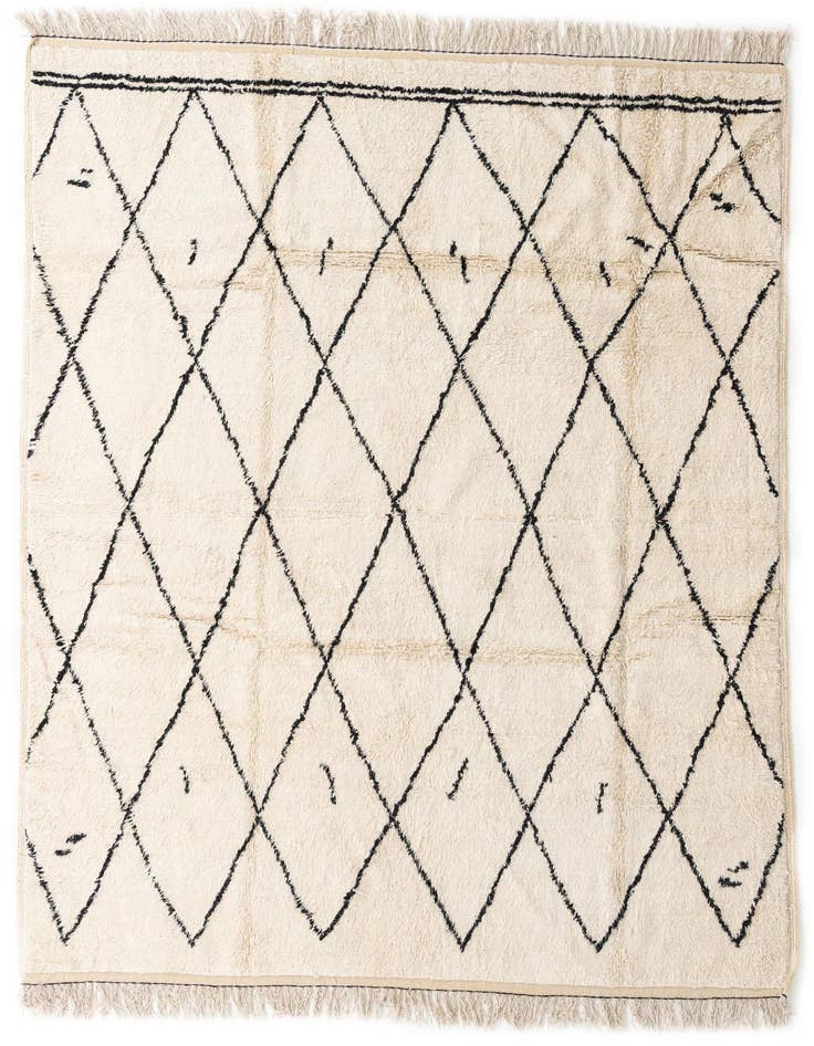Detail image of 7' 10 x 10' 5 Hand Knotted Moroccan Wool Rug