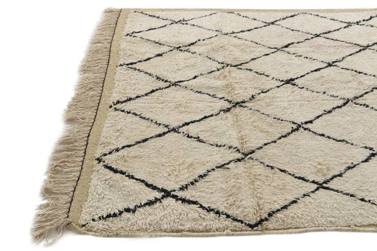 Detail image of 5' 3 x 7' 5 Hand Knotted Moroccan Wool Rug