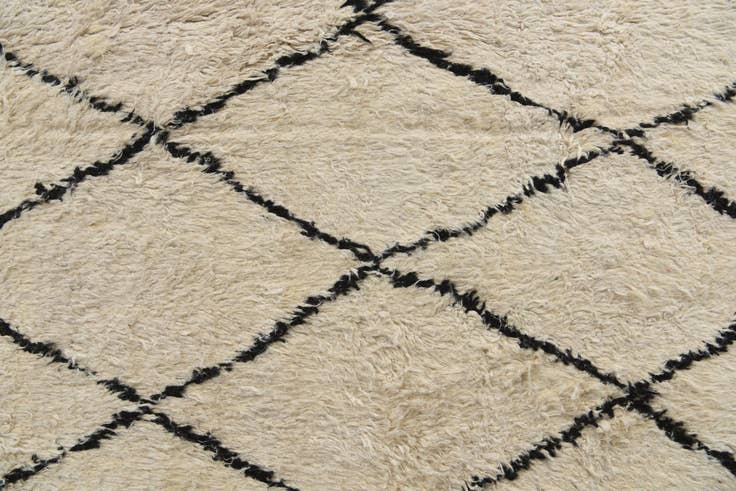 Detail image of 5' 3 x 7' 5 Hand Knotted Moroccan Wool Rug