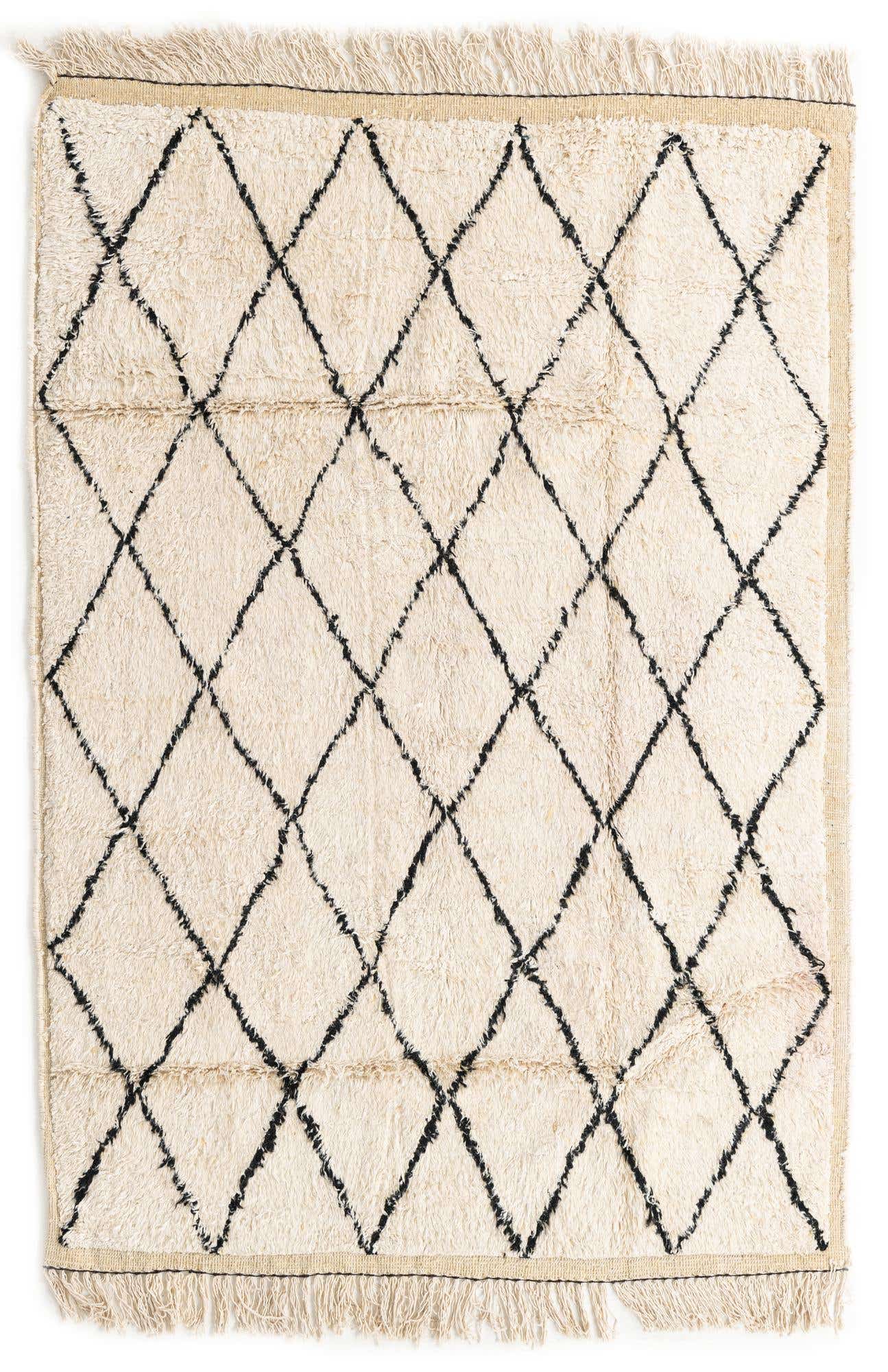 5' 3 x 7' 5 Hand Knotted Moroccan Wool Rug