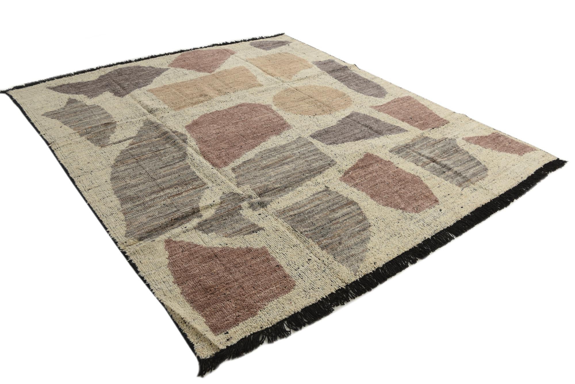 8' 5 x 9' 4 Hand Knotted Moroccan Wool Rug