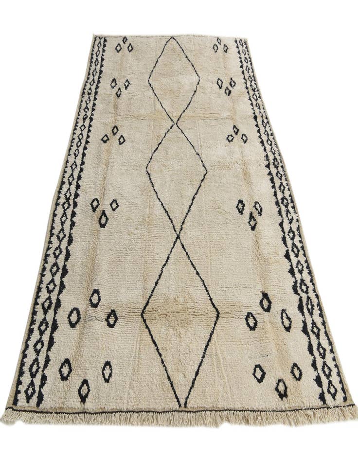 Detail image of 6' 2 x 9' 3  Hand Knotted Moroccan Wool Rug